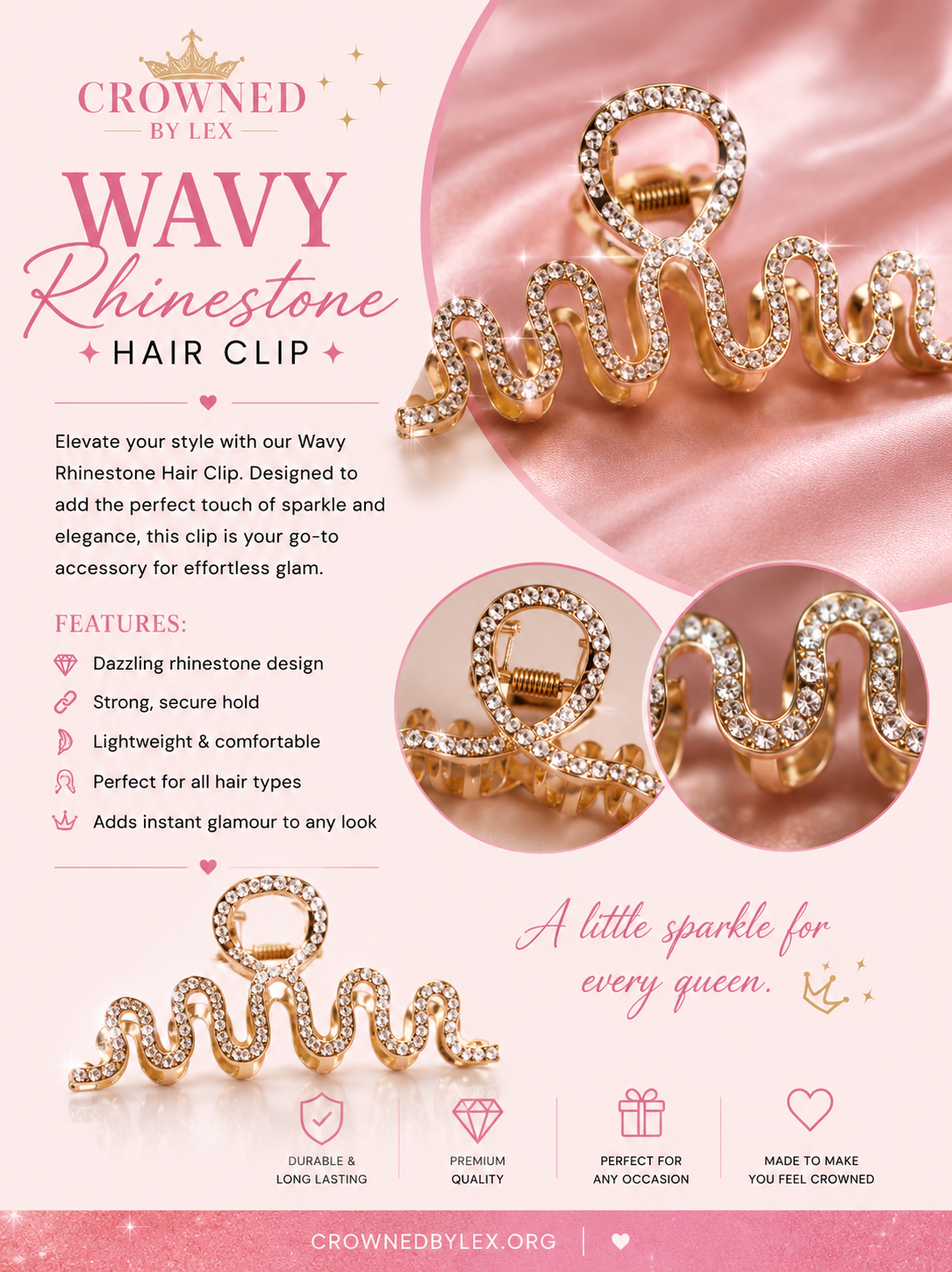 Rhinestone Hair clip