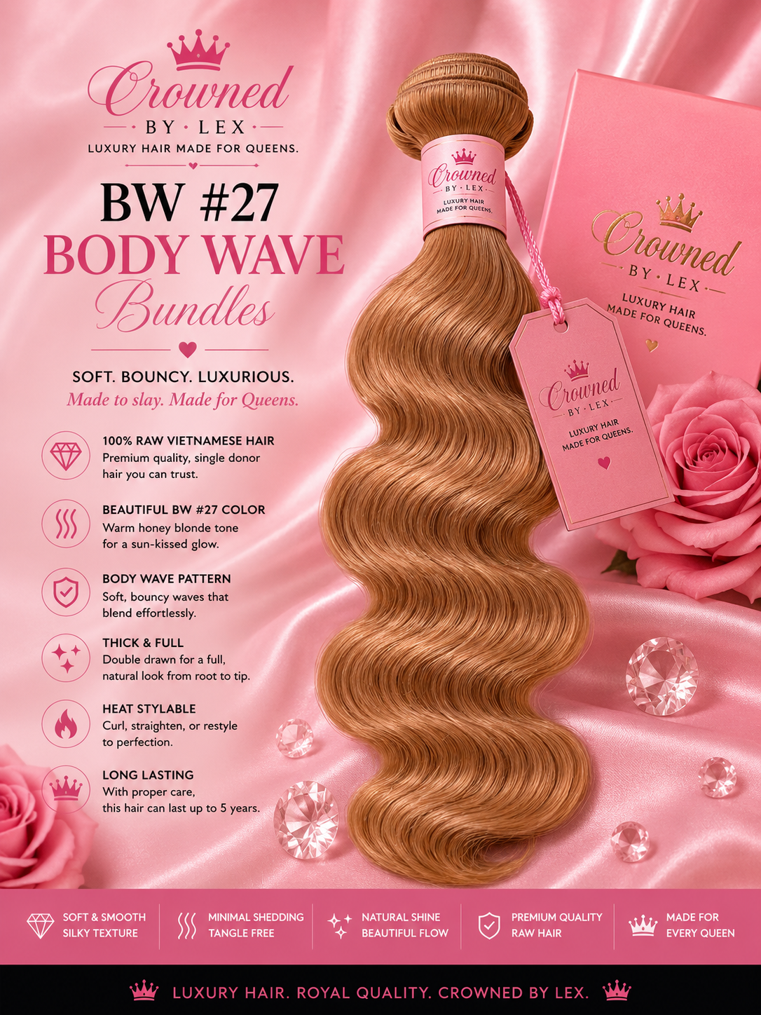 Honey Blonde body wave bundles