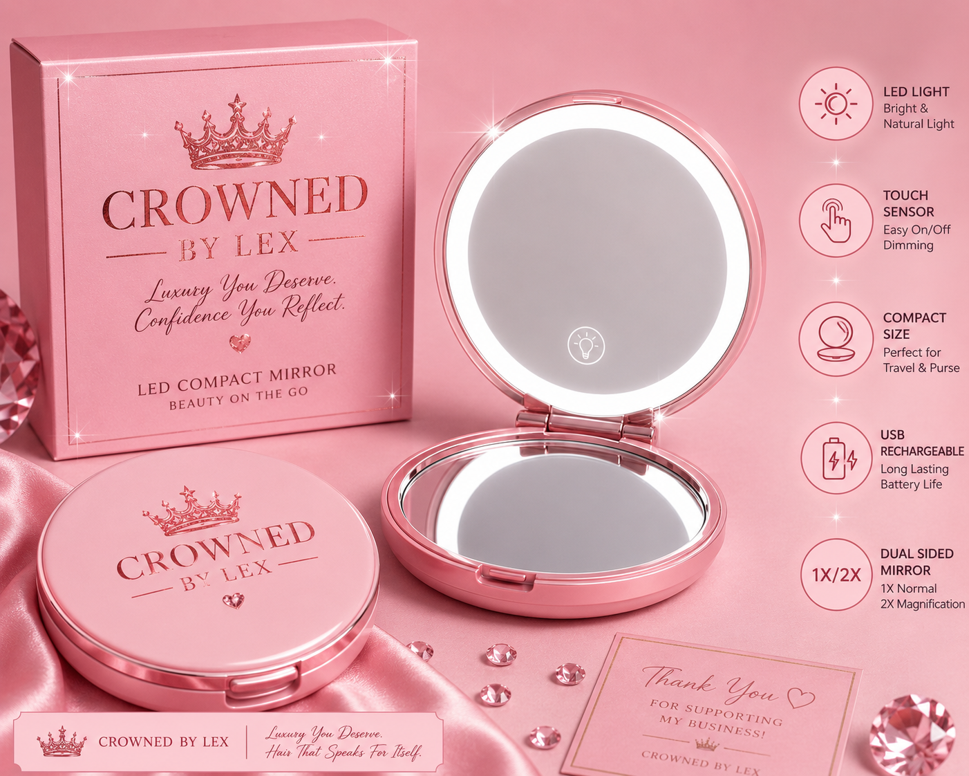 LED Compact Mirror
