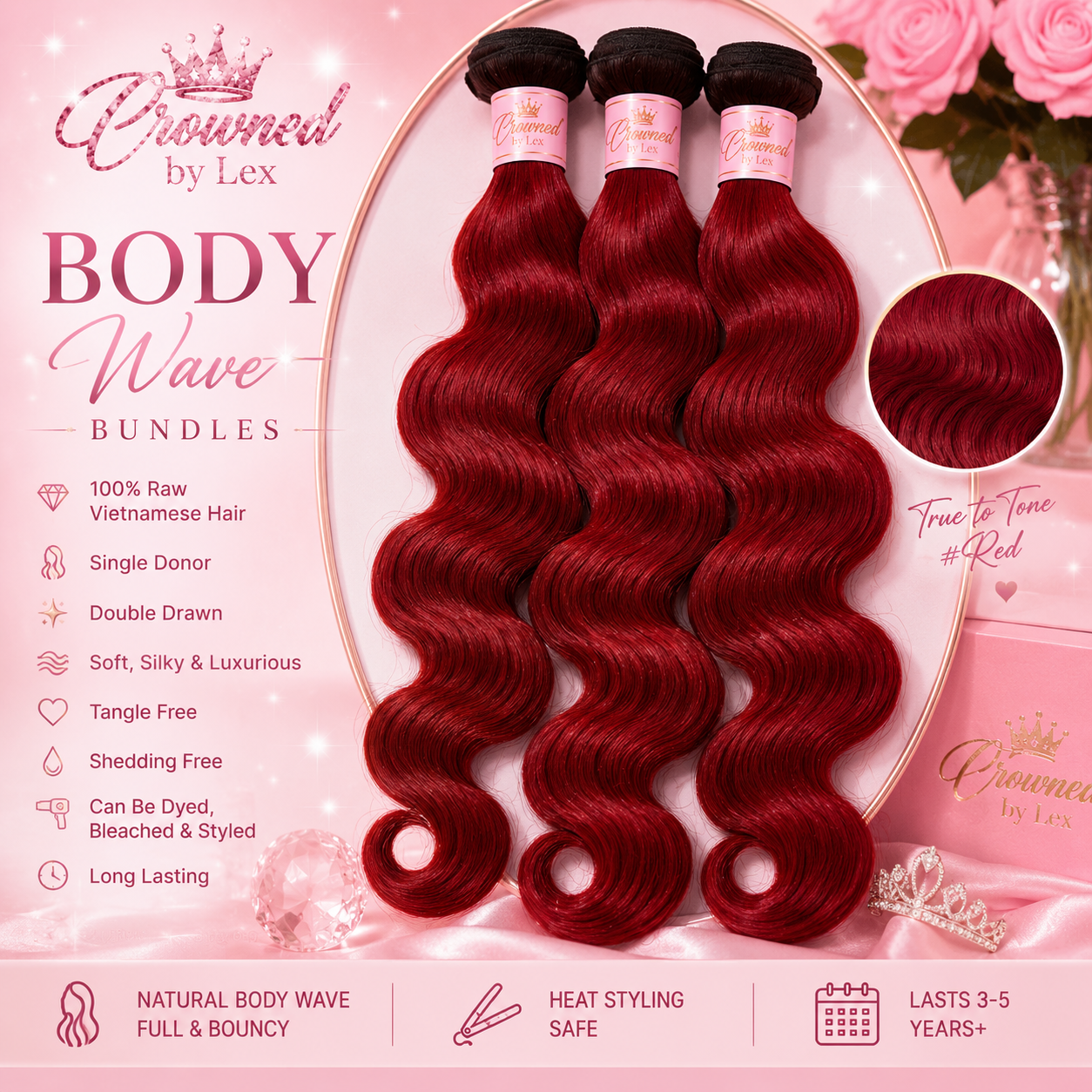✨Red Body Wave Bundle✨