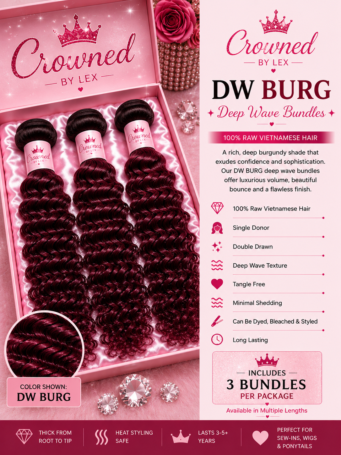 ✨ Deep Wave Burgundy Bundle ✨