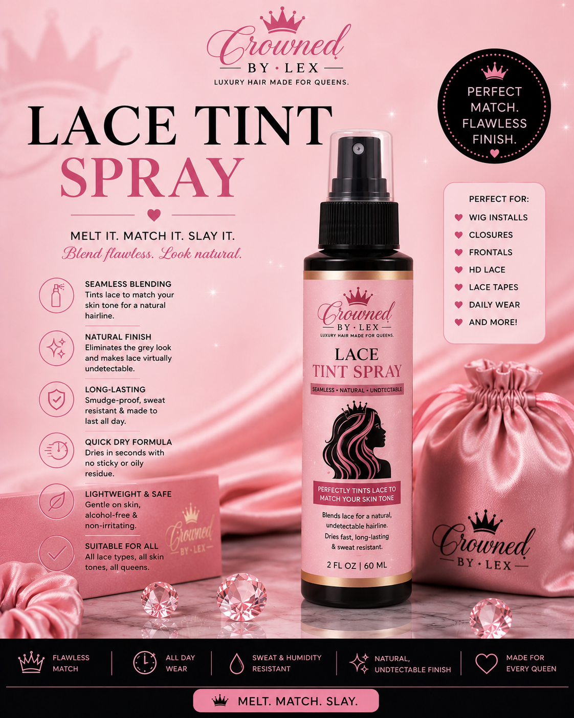 Lace tint spray