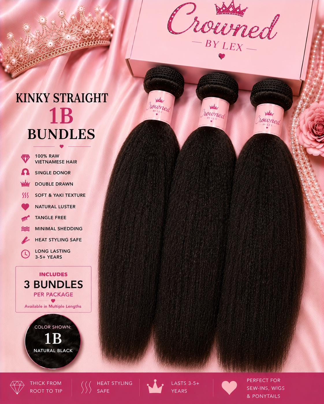 ✨1B Kinky Straight Bundle ✨